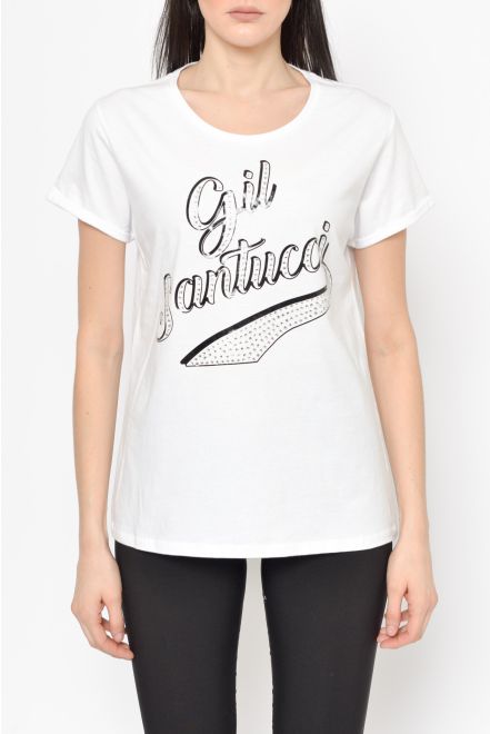 T-shirt logo strass