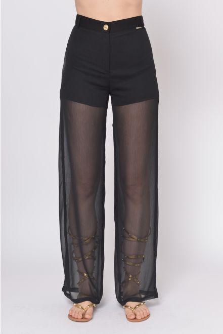 Pantalone semi trasparente