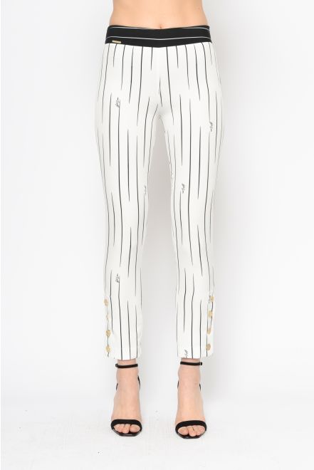 Pantalone gessato bicolor