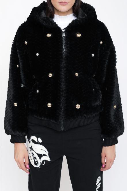 Bomber in eco pelliccia