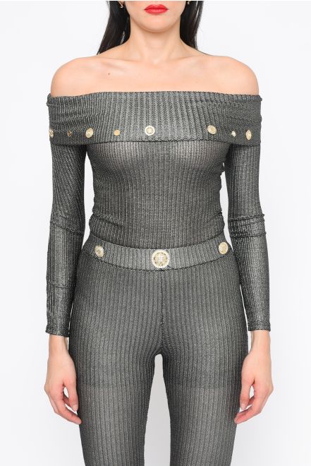 Body con scollo bardot