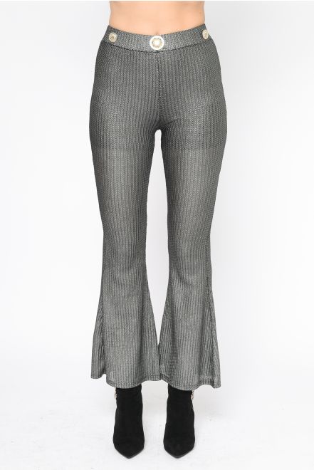 Pantalone a zampa laminato