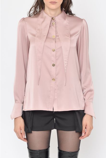 Camicia fluida con maxi colletto