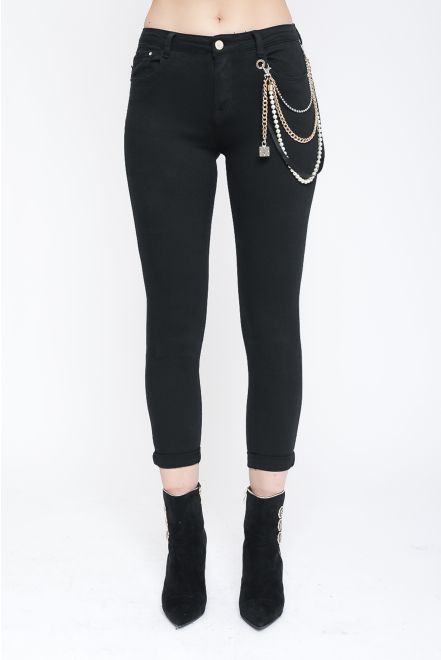 Jeans skinny con accessorio rimovibile
