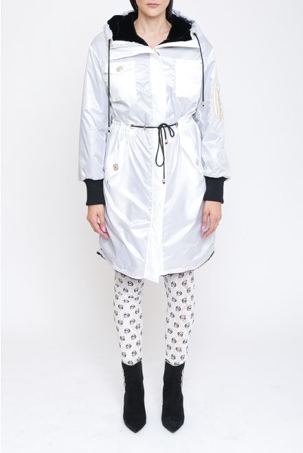 Parka lucido con fodera