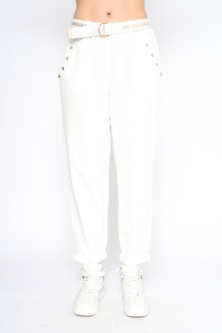 Relaxed trousers with belt