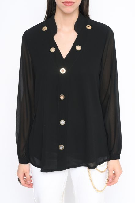 Georgette Shirt with Studs