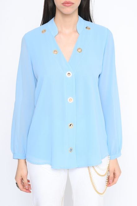 Georgette Shirt with Studs