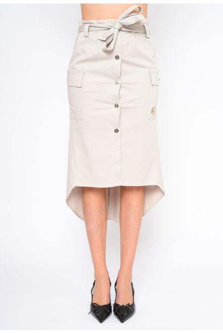 Longuette skirt with belt