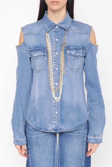 Camicia Denim con Collana