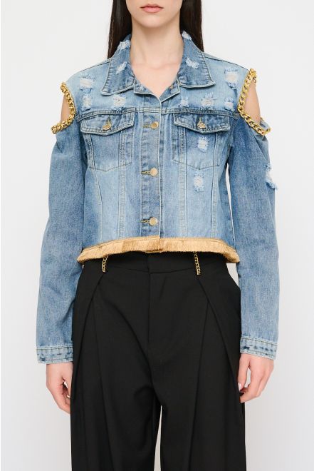 Giacca Denim Cropped