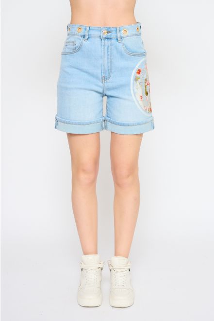 Short Denim Fiori
