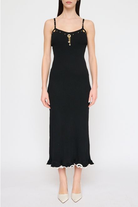 Abito Midi con Rouches