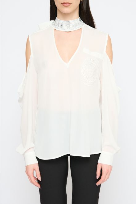 Blusa Collo Strass