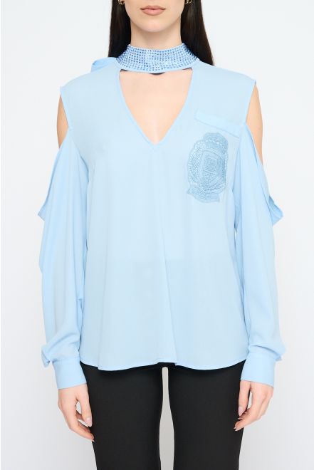 Blusa Collo Strass