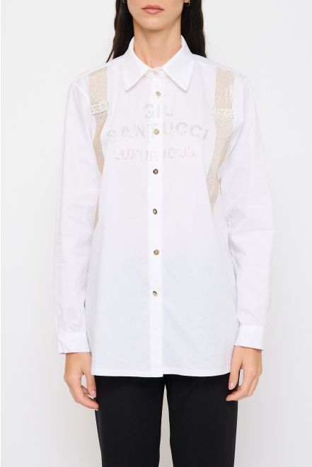 Camicia Fibbie Strass