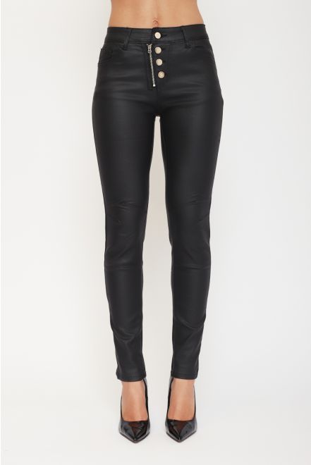 Pantalone Skinny Effetto Pelle