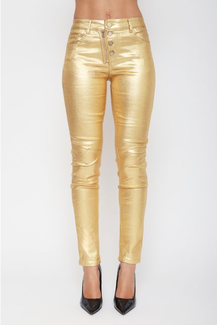 Pantalone Skinny Effetto Pelle