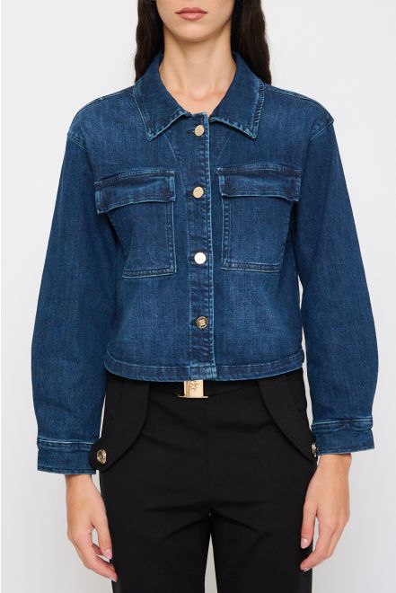Giacca Cropped Denim