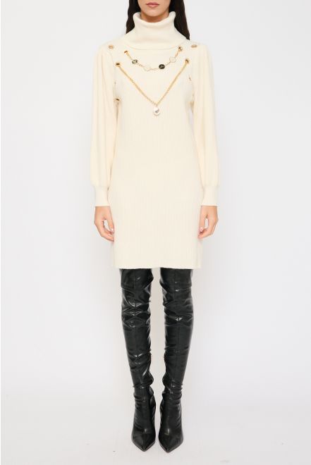 Maglia a Costine con Strass
