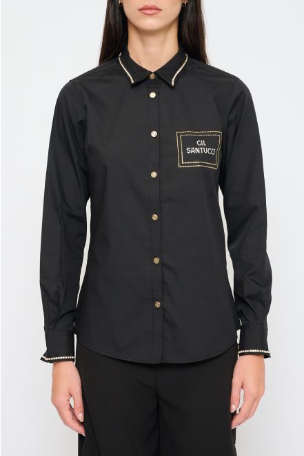 Camicia Colletto Strass