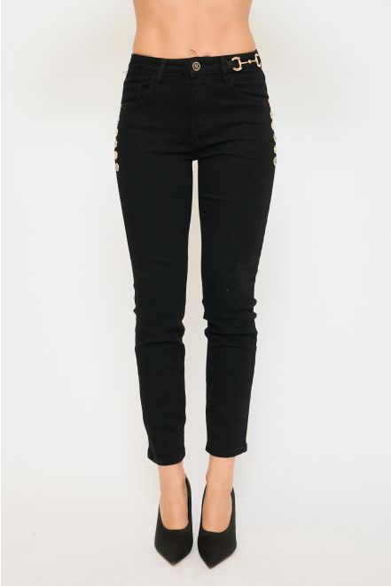 Jeans Skinny con Bottoni