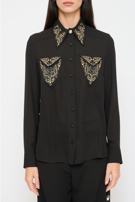 Camicia con Borchie e Strass