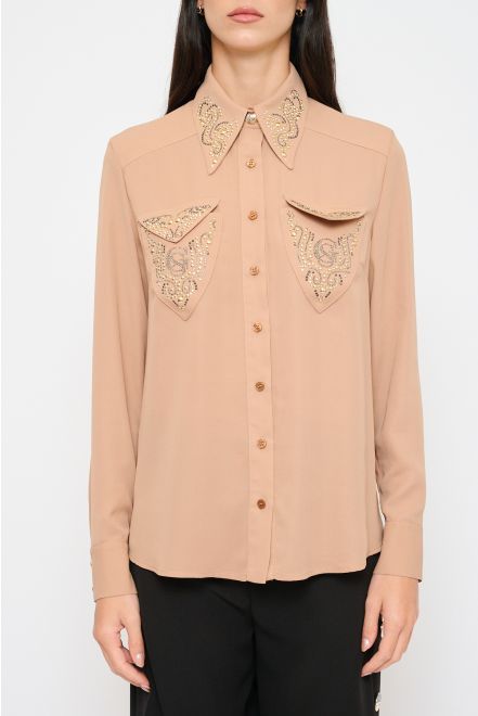 Camicia con Borchie e Strass