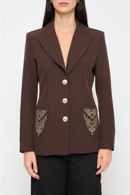 Giacca Blazer con Borchie