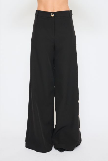 Pantalone con Bottoni Laterali