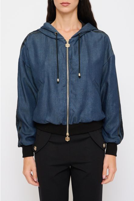 Bomber Effetto Jeans