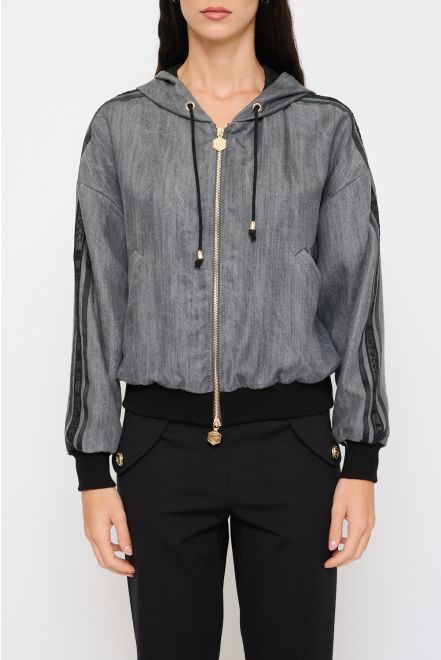 Bomber Effetto Jeans