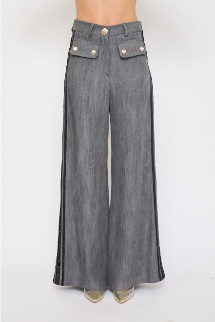 Pantalone Palazzo Effetto Jeans