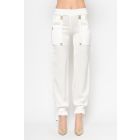 Pantalone in raso con dettagli logo