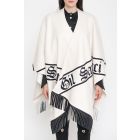 Mantella con logo jacquard