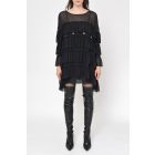Abito in georgette con balze