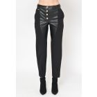 Pantalone in tecnico con inserti in ecopelle