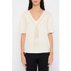 T-Shirt Cravatta Strass