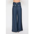 Pantalone Palazzo Effetto Jeans